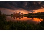Fototapete Papermoon "Schloss An See", Bunt, B:4M L:2,6M, Vlies, Tapeten