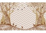 Fototapete Papermoon "Muster Mit Wald", Bunt, B:4M L:2,6M, Vlies, Tapeten
