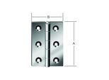 Vormann TüR-Scharnier Halbbreit B58Xh80Mm,Gerollt Edelstahl,Rostfrei (010502080)