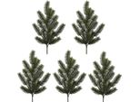 Winterliche Kunstpflanze Creativ Deco "Weihnachtsdeko", GrüN, H:51Cm, Kunststoff, Kunstpflanzen, Zweig Im 5Er Set