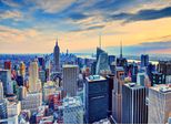 Fototapete Papermoon "Manhattan At Dusk", Bunt, B:4M L:2,6M, Vlies, Tapeten