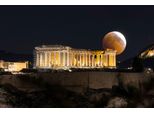 Fototapete papermoon "Alte Ruine Mit Mond", Bunt, B:4M L:2,6M, Vlies, Tapeten