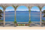 Fototapete Papermoon "Terrace With Colonnade", Bunt, B:4M L:2,6M, Vlies, Tapeten