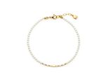 Armband Ciao By Leonardo "Doro", Gold (Gelbgoldfarben, Weiß), ArmbäNder, Damen, 19,5Cm, Edelstahl Perlen, Edelstahl, Perlen, Armband, Mit Perle (Imitiert)