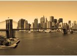 Fototapete Papermoon "Brooklyn Bridge In Sepia", Bunt, B:4M L:2,6M, Vlies, Tapeten