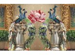 Fototapete Papermoon "Tiere Mit Blumen", Bunt, B:4M L:2,6M, Vlies, Tapeten
