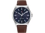 Quarzuhr Tommy Hilfiger "Bruce", Braun, Armbanduhren, Herren, Quarzuhr, Armbanduhr, Herrenuhr, Lederarmband, Analog