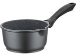 Kasserolle Gsw "Gourmet Granit", Schwarz (Schwarz, Graphit), H:8,5Cm Ø:16Cm, TöPfe, Kasserolle, Langlebige Vitaflon Granit Antihaft-Versiegelung, Ø 16 Cm, Induktion
