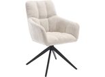 Drehstuhl Home Affaire "Nizza", Beige (Natur, Schwarz, Grau), B:61Cm H:90Cm T:66Cm, StüHle, Drehstuhl, Hochwertiger Stoff Und Robuster Metallfuß