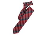 Krawatte VENTI VENTI Krawatte kariert, Herren, rot (sattes rot), 100% Seide, Krawatten