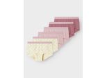 Hipster Name It "Nkfhipster 6P Buttercream Floral Noos", MäDchen, Gr. 92, 6 Stk., Beige (Buttercream), Jersey, Obermaterial: 95% Baumwolle, 5% Elasthan, Bedruckt, Unifarben, Eng, Unterhosen