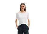 T-Shirt Marc O'polo "Mit U-Boot-Ausschnitt", Damen, Gr. L, Weiß, Obermaterial: 100% Baumwolle, Unifarben, Basic, Regular Fit, U-Boot-Ausschnitt, Shirts T-Shirt