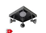 NäVe 4Er Led-Deckenleuchte "Jericho"" D:28Cm"