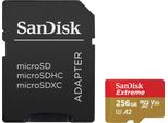 SANDISK Speicherkarte Extreme microSDXC™-UHS-I-Karte, bunt (rot, goldfarben), 256 GB, Speicherkarten, Speicherkarte