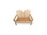 2-Sitzer Adirondack-Gartenbank Aus Akazienholz, Ca. 125 X 80 X 94 Cm – Dunkelbraun