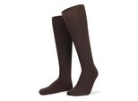 KniestrüMpfe Hudson "Relax Cotton", Herren, Gr. 45-46, Braunmeliert, Baumwollmischung, Normal, Socken KniestrüMpfe, Druckfreier Relax-Komfortbund