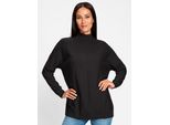 Strickpullover Heine "Pullover", Damen, Gr. 48, Schwarz, 100% Baumwolle, Unifarben, Pullover Strickpullover