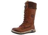 Winterstiefel Mustang Shoes "Ihana", Damen, Gr. 37, Normalschaft, Braun (Cognac), Lederimitat, Textil, Used, Schuhe Winterstiefel, Winterboots, Snowboot Mit Tex-Membrane