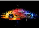 Fototapete Papermoon "Super Car, Racingcar", Bunt, B:3,5M L:2,6M, Vlies, Tapeten