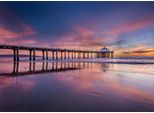 Fototapete Papermoon "Pier At Sunset", Bunt, B:3,5M L:2,6M, Vlies, Tapeten