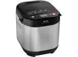 TEFAL Brotbackautomat Pain & Délices, 20 Backprogramme, 3 Brotgrößen und Bräunungsgrade, grau (schwarz, edelstahlfarben), B:31,8cm H:33,9cm T:35,6cm, Brotbackautomaten, auch für Pizza-/Nudel-/Kuchenteig, antihaftbeschichtete Form, PF240E, Brotbackautomat