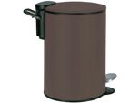 Kosmetikeimer KLEINE WOLKE Silence, braun, B:17cm H:23,6cm T:17cm, Edelstahl, Mülleimer, Kosmetikeimer, 3 Liter