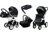 BabyLux® Alu Way | 4in1 Kinderwagen Set | Optical Black | Kombikinderwagen | Kinderwagenset | Is