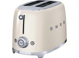 SMEG Toaster TSF01CREU, beige (creme), B:32,5cm H:19,8cm T:19,5cm, Toaster, Toaster