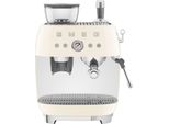 SMEG Espressomaschine EGF03CREU, beige (crème), B:44,3cm H:44,3cm T:34cm, Kaffeemaschinen, mit integrierter Kaffeemühle, Espressomaschine