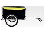 Fahrradanhänger in Schwarz und Gelb für 65 kg Transportzubehör