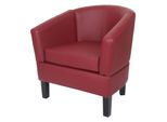 Lounge-Sessel MCW-O17, Sessel Clubsessel Cocktailsessel, Mvg-Zertifiziert Kunstleder ~ Bordeaux