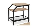 Tectake® Beistelltisch, Industrial Style, Mit 2 Ablagen Und Gitterablage, 36,5 X 58,5 X 59,5 Cm