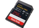 SANDISK Speicherkarte SDXC Extreme PRO, schwarz, 256 GB, Speicherkarten