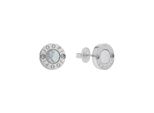 Paar Ohrstecker Joop "2039777", Silber (Edelstahlfarben, Kristallweiß, Kristallweiß), Ohrringe, Damen, 10Mm, Edelstahl, Mit Zirkonia (Synth.)