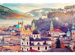 Fototapete Papermoon "ALTSTADT-SCHLOSS Palast Alpen", Bunt, B:4M L:2,6M, Vlies, Tapeten