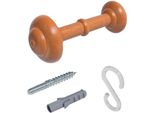 Raffhalter Liedeco, Braun (Kirschbaumfarben), Materialmix, Raffhalter, Schalhalter 12 Cm