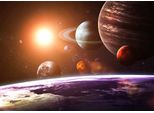Fototapete papermoon "Universum Mit Planeten", Bunt, B:5M L:2,8M, Vlies, Tapeten