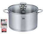 Fleischtopf Elo "Galant", Silber (Silberfarben), Ø:24Cm, TöPfe, Fleischtopf, Integriertes ÖL- Dosier-System, Induktion