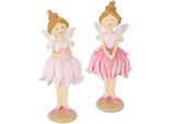 Dekofigur I.Ge.A. "Elfen", Rosa, B:6,5Cm H:15Cm, Polyester, Polyresin, Dekofiguren, 2Er Set Kantenhocker
