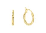 Paar Creolen Firetti "Schmuck Geschenk Gold 375 Ohrschmuck Creole", Gold (Gelbgoldfarben), Ohrringe, Damen, 17Mm, Gelbgold 375