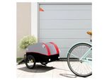 Fahrradanhänger in Schwarz und Rot, 30 kg, Eisen, Sportartikel, Outdoor-Aktivitäten, Radsport, Fahrradzubehör, 6,55 kg