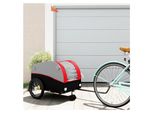 Fahrradanhänger in Schwarz und Rot, 45 kg, Eisen, Sportartikel, Outdoor-Aktivitäten, Radsport, Fahrradzubehör, 8,55 kg