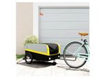 Fahrradanhänger Schwarz und Gelb 45 kg Eisen, Sportartikel, Outdoor-Aktivitäten, Radsport, Fahrradzubehör, Gelb, 8,55 kg