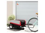 Fahrradanhänger in Schwarz und Rot, 45 kg, Eisen, Sportartikel, Outdoor-Aktivitäten, Radsport, Fahrradzubehör, 9,7 kg