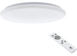 Eglo Deckenleuchte "Giron Deckenlampe, Stahl Und Kunststoff, IP20, Wohnzimmerlampe, Lampe", Weiß, 1, Ø 57Cm H: 8Cm, 1 Stk., Leuchten, Deckenleuchte, Stahl, Kunststoff, Weiß, Ø57 Cm, Dimmbar Cct, Deckenleuchte