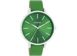 Quarzuhr OOZOO, grün, Armbanduhren, Damen, Quarzuhr, Armbanduhr, Damenuhr, Herrenuhr, Lederarmband