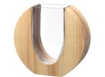 Dekovase LEONARDO Vase LEGNO, braun, B:20,5cm H:19cm T:7cm, Glas, Vasen, Dekovase