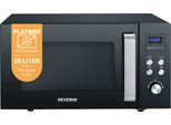 SEVERIN Mikrowelle MW 7763, schwarz (schwarz, edelstahl), B:49,5cm H:28,8cm T:41,5cm, Mikrowellen, 2-in-1 Mikrowelle mit Glasboden und Grill, Mikrowelle
