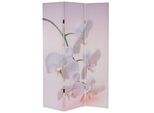 Foto-Paravent Bagheria, Paravent Raumteiler Spanische Wand 180X120Cm Mvg-Zertifiziert ~ Orchidee