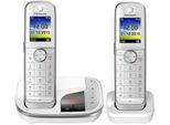 Panasonic Schnurloses Telefon-Set mit Anrufbeantworter KX-TGJ322GW weiß
